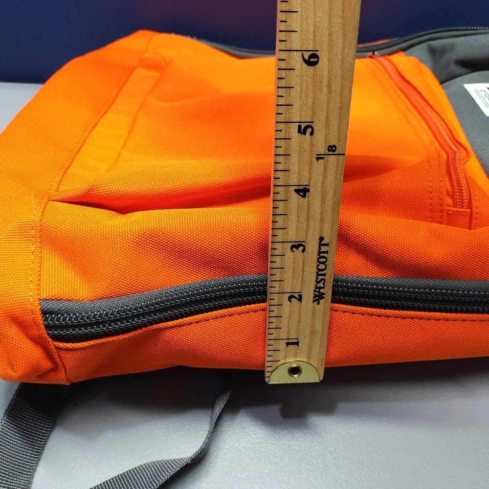 Projekt Klark Unisex Backpack Orange Gray Padded Shoulder Straps Water Resistant
